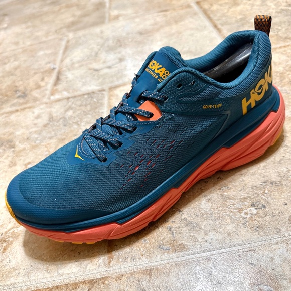Hoka One One Challenger ATR 6 GTX Shoes - Hoka One One Challenger ATR 6 GTX Womens 11B Trail Running Shoes Blue/Orange